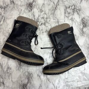 SOREL Kids Yoot Pac Nylon waterproof boots winter rain size 5 black
